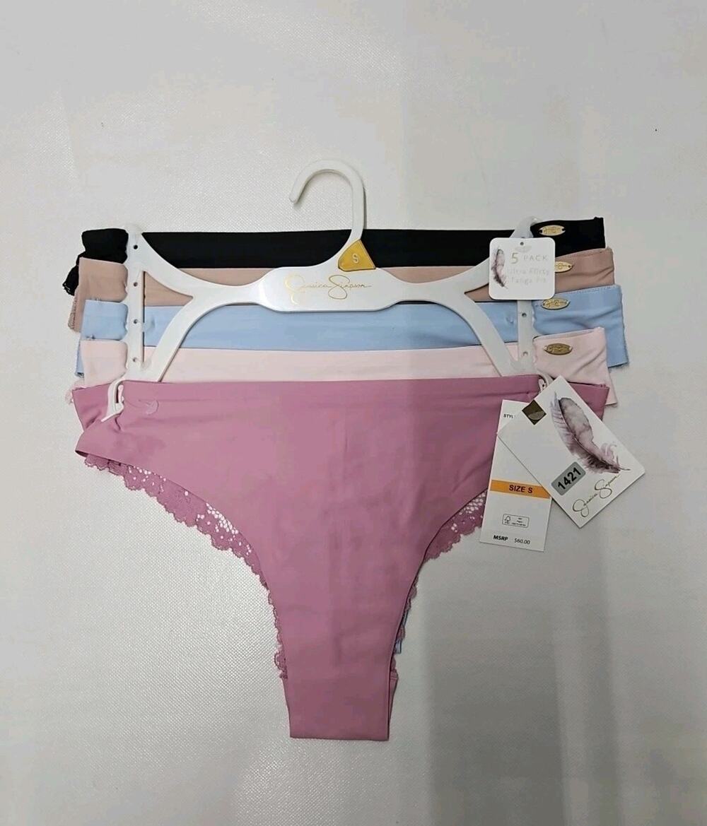 Jessica Simpson Ultra Flirty Tanga Fit SIZE Small Multicolor 5pk New